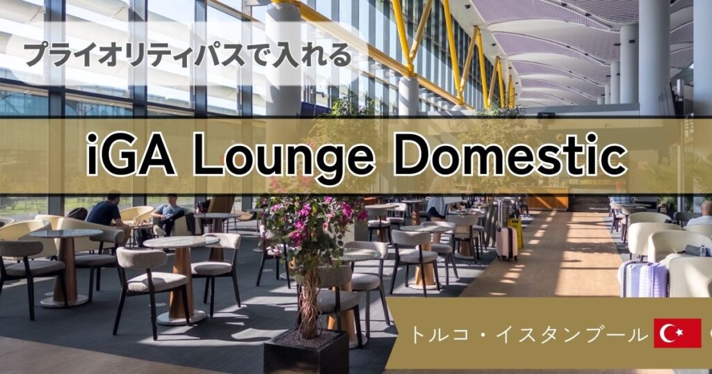 【プライオリティパスで入れる】イスタンブール空港  国内線 iGA Lounge Domestic のラウンジ内の様子や食事を紹介